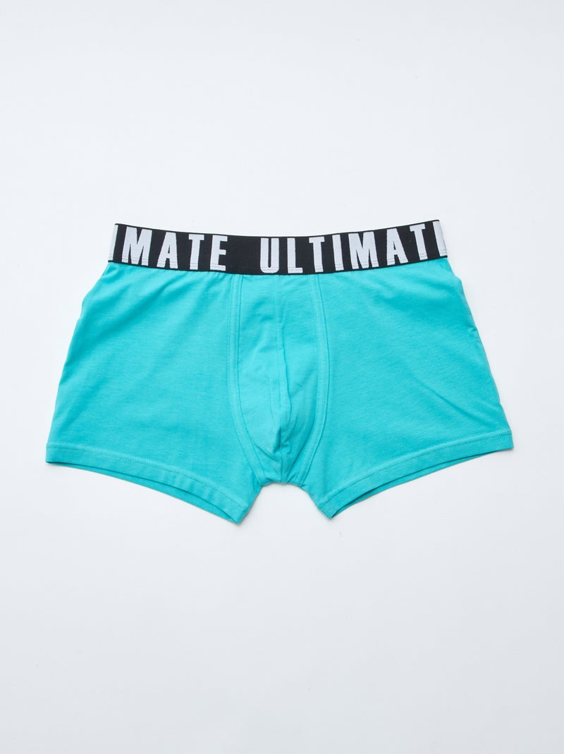 Lot de 3 boxers fantaisie Bleu - Kiabi