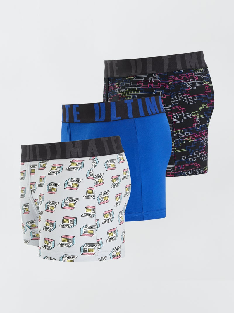 Lot de 3 boxers fantaisie GRIS - Kiabi
