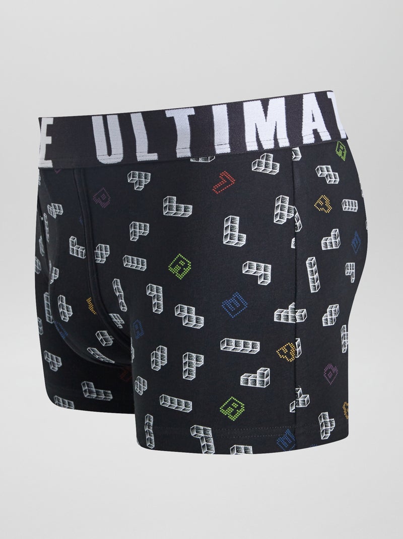 Lot de 3 boxers fantaisie Noir/vert - Kiabi