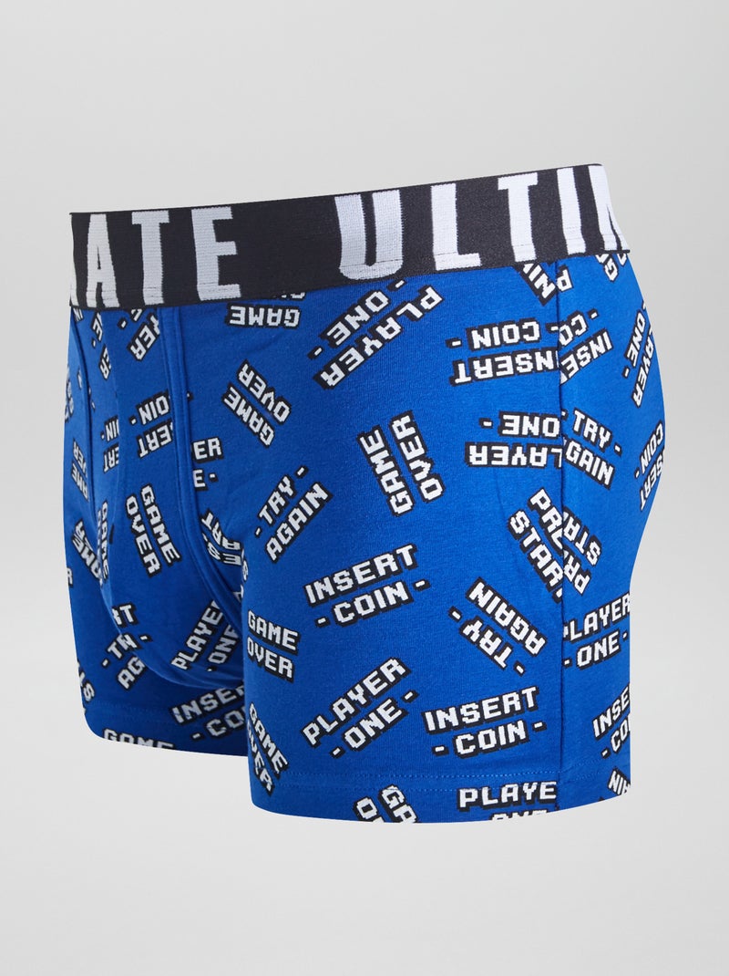 Lot de 3 boxers fantaisie Noir/vert - Kiabi