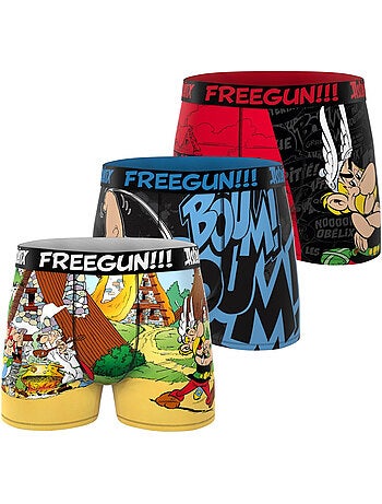 Lot de 3 boxers garçon asterix freegun