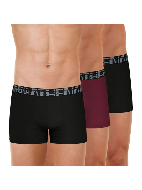 Lot de 3 boxers homme 720 stretch micro athena - Kiabi Lot de 3 boxers homme 720 stretch micro athena - Kiabi
