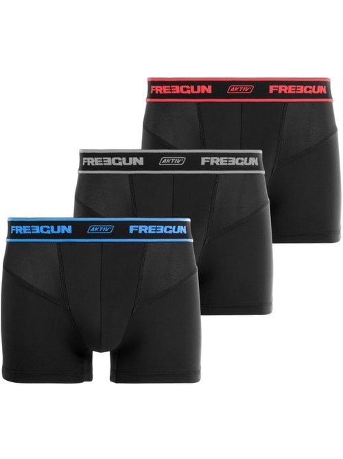 Lot de 3 boxers homme aktiv sport freegun - Kiabi Lot de 3 boxers homme aktiv sport freegun - Kiabi