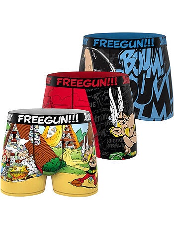 Lot de 3 boxers homme asterix freegun