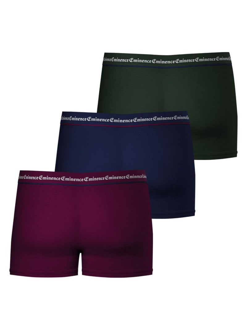 Lot de 3 boxers homme business eminence Bleu Bordeaux - Kiabi