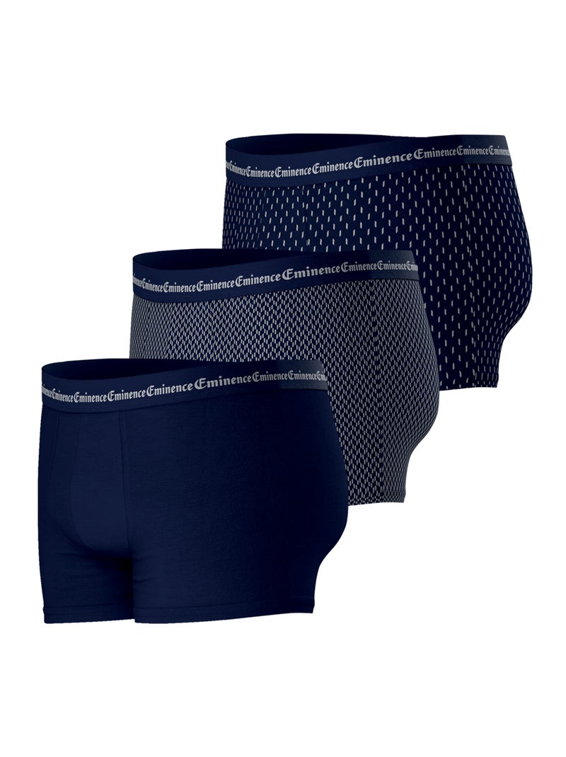Lot de 3 boxers homme business print eminence Bleu - Kiabi
