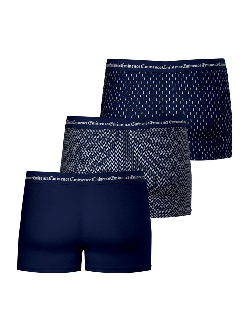 Lot de 3 boxers homme business print eminence Bleu - Kiabi