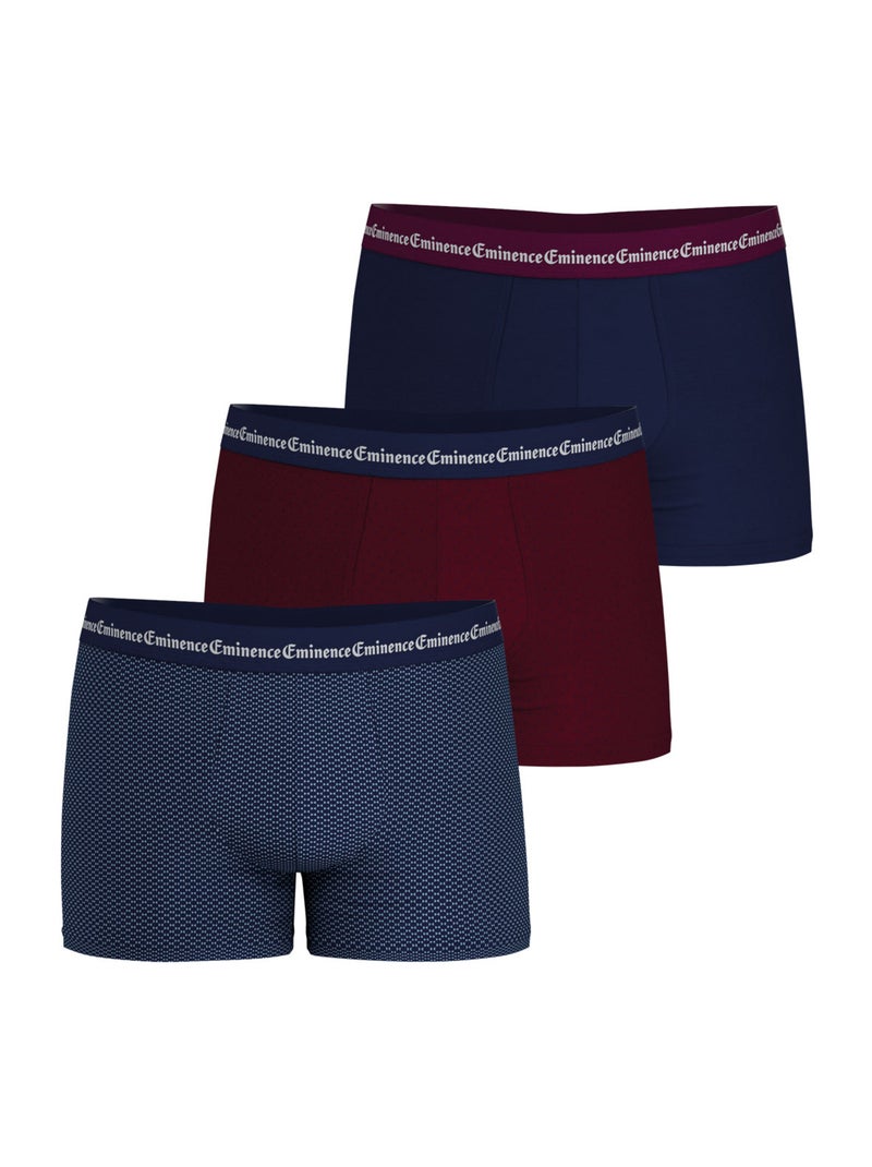 Lot de 3 boxers homme business print eminence Bleu Multicolore - Kiabi