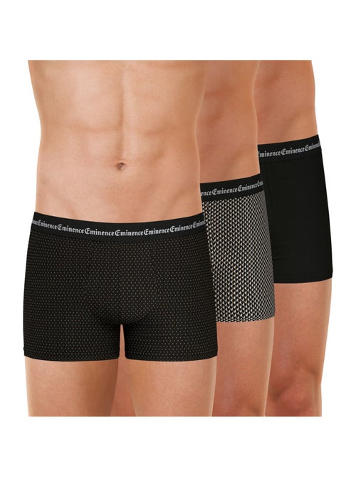 Lot de 3 boxers homme business print eminence - Kiabi Lot de 3 boxers homme business print eminence - Kiabi