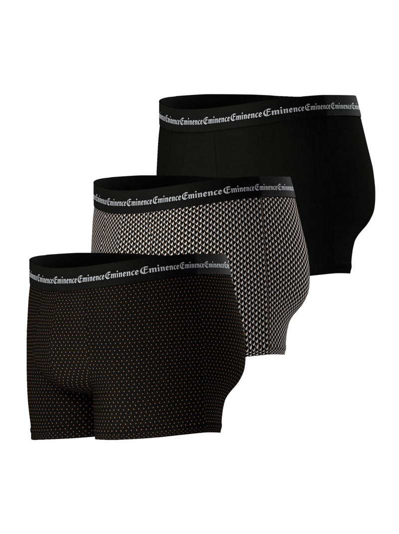 Lot de 3 boxers homme business print eminence Multicolore - Kiabi