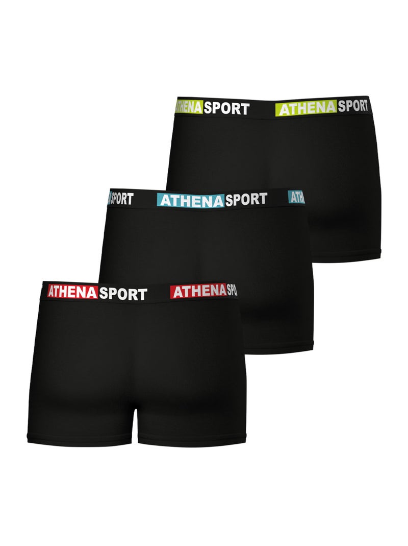 Lot de 3 boxers homme daily sport coton athena Noir - Kiabi