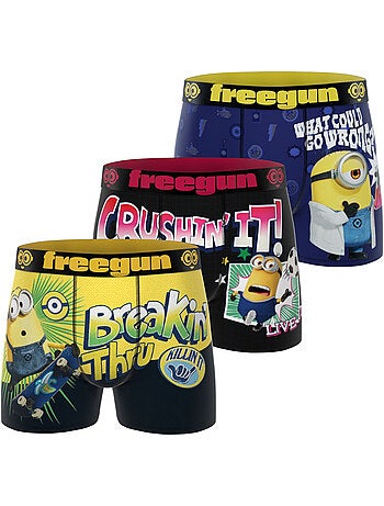 Lot de 3 boxers homme despicable me freegun