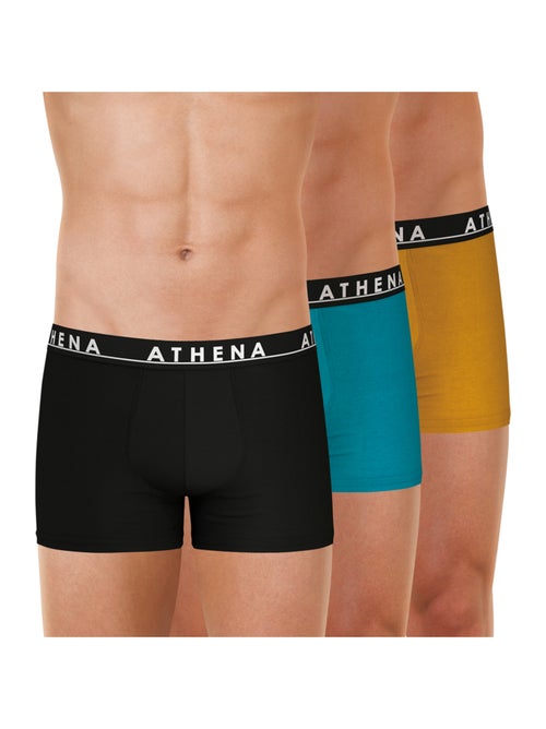 Lot de 3 boxers homme easy color athena - Kiabi Lot de 3 boxers homme easy color athena - Kiabi