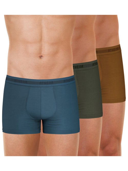 Lot de 3 boxers homme easy recyclé athena - Kiabi Lot de 3 boxers homme easy recyclé athena - Kiabi