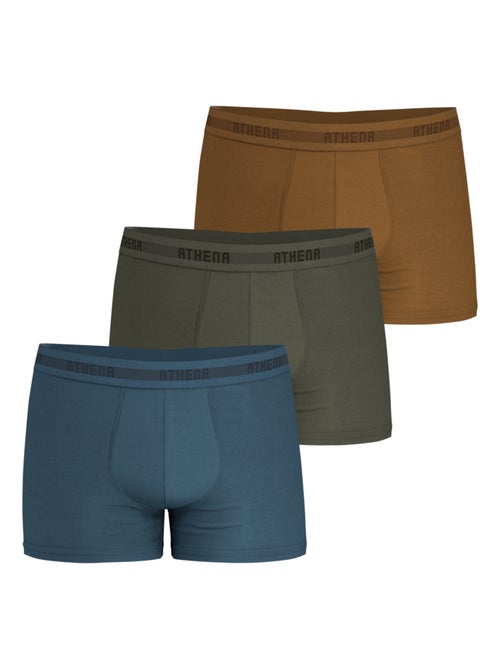Lot de 3 boxers homme easy recyclé athena - Kiabi Lot de 3 boxers homme easy recyclé athena - Kiabi
