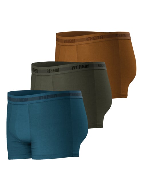 Lot de 3 boxers homme easy recyclé athena - Kiabi Lot de 3 boxers homme easy recyclé athena - Kiabi