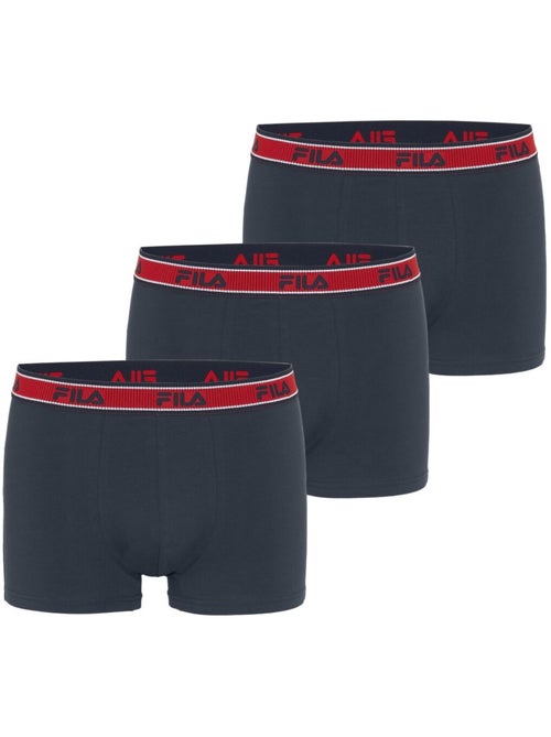 Lot de 3 boxers homme en coton ceinture bicolore fila - Kiabi Lot de 3 boxers homme en coton ceinture bicolore fila - Kiabi