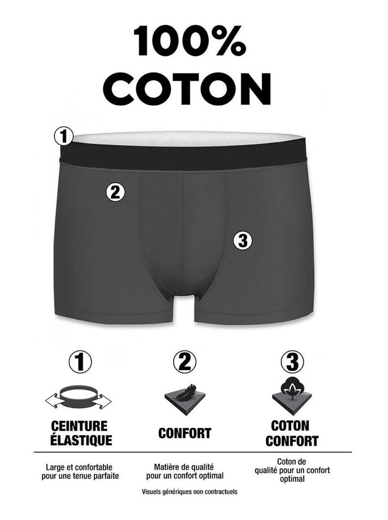 Lot de 3 boxers homme en coton imprimé class pierre cardin Noir - Kiabi