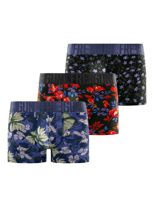 Lot de 3 boxers homme flowers  freegun - Kiabi
