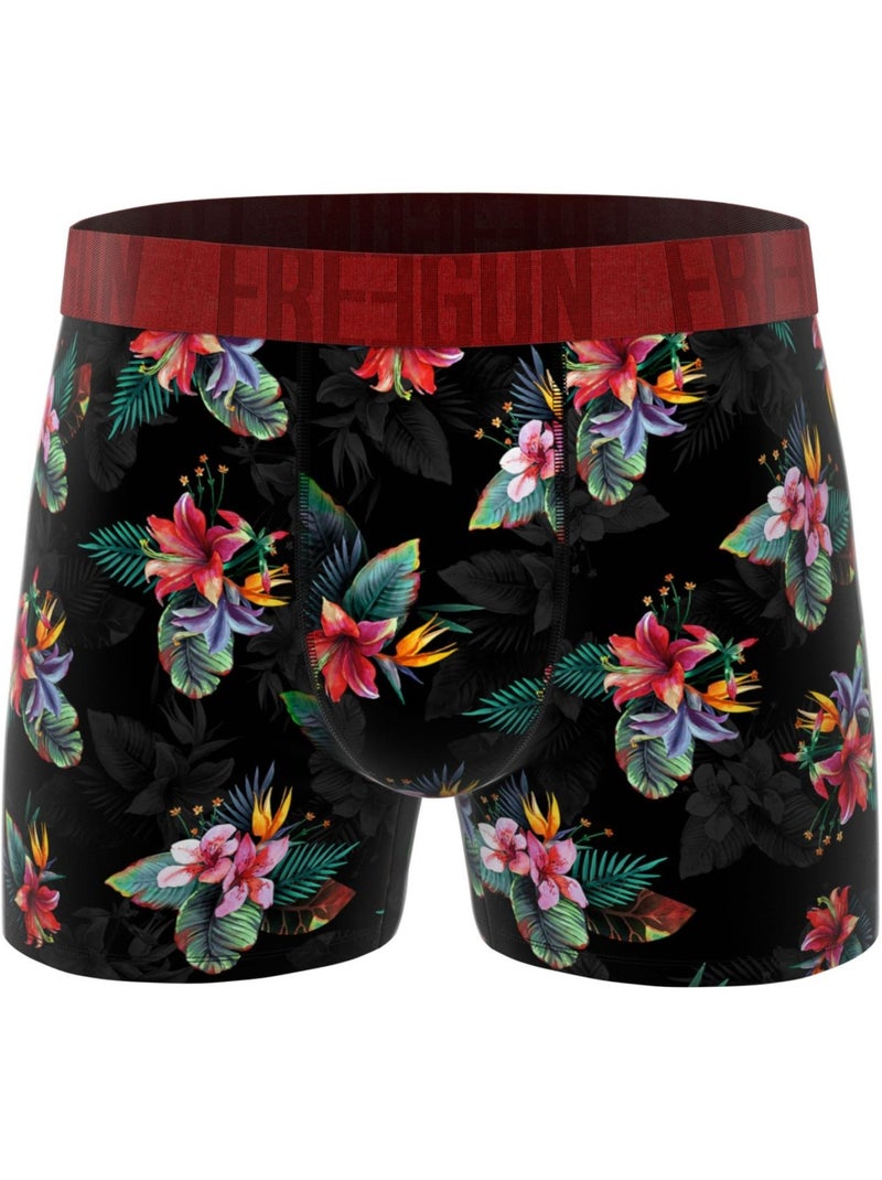 Lot de 3 boxers homme flowers  freegun Vert - Kiabi