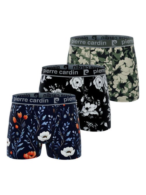 Lot de 3 boxers homme flowers pierre cardin - Kiabi Lot de 3 boxers homme flowers pierre cardin - Kiabi