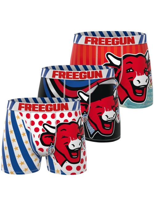Lot de 3 boxers homme la vache qui rit freegun - Kiabi Lot de 3 boxers homme la vache qui rit freegun - Kiabi