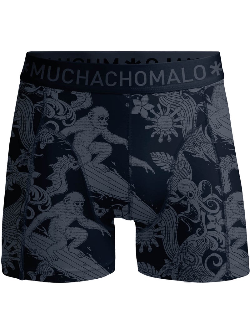 Lot de 3 boxers homme Muchachomalo Bleu Noir Bleu - Kiabi