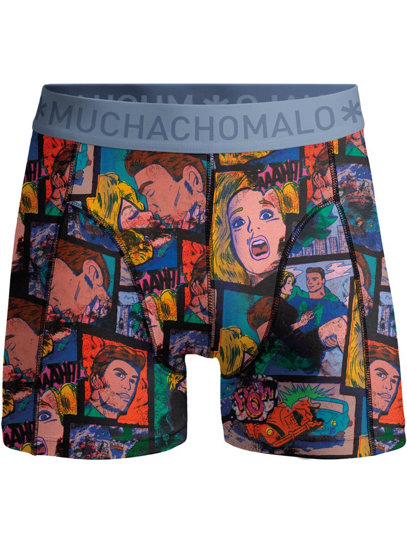 Lot de 3 boxers homme Muchachomalo Bleu Noir - Kiabi