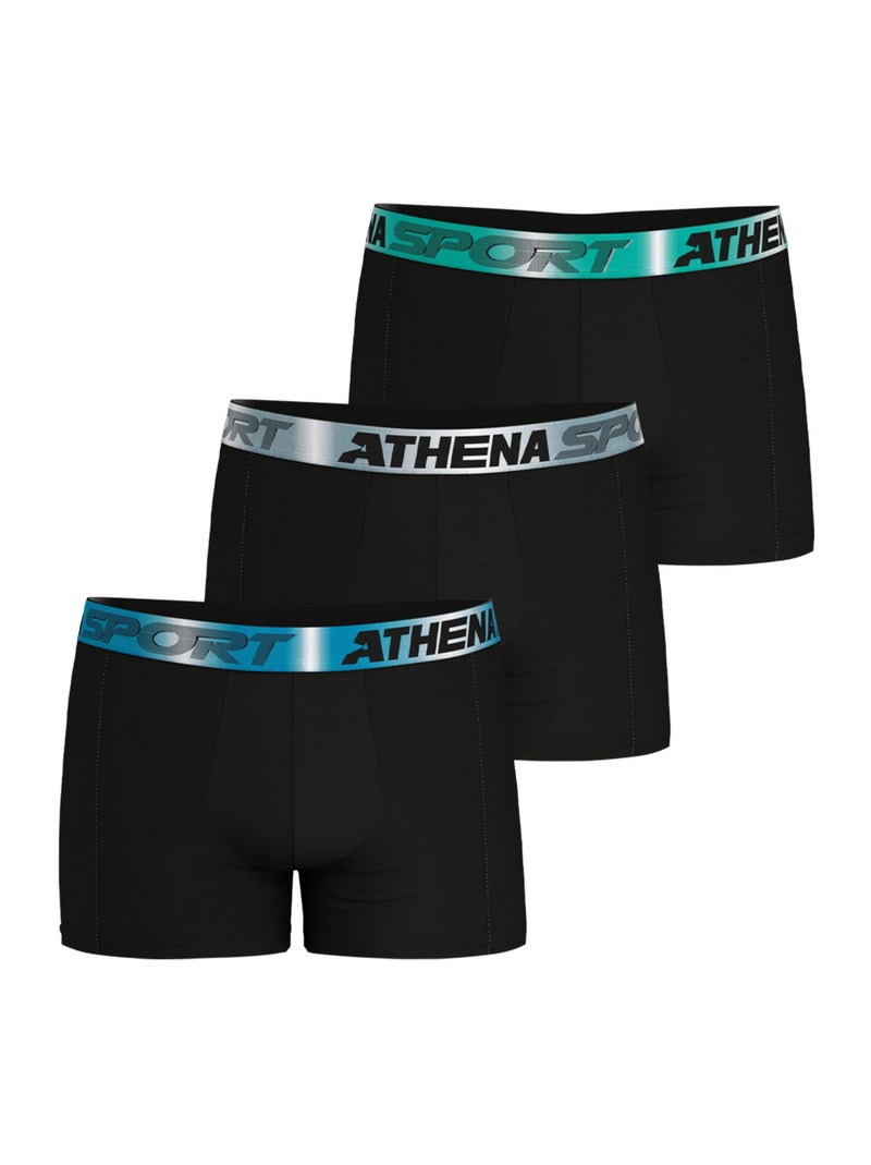 Lot de 3 boxers homme odor control athena Noir - Kiabi