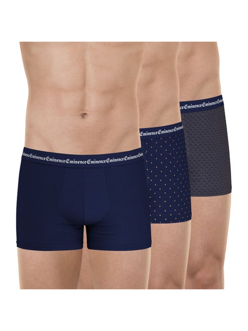 Lot de 3 boxers homme signature eminence - Kiabi Lot de 3 boxers homme signature eminence - Kiabi