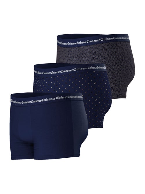 Lot de 3 boxers homme signature eminence - Kiabi Lot de 3 boxers homme signature eminence - Kiabi
