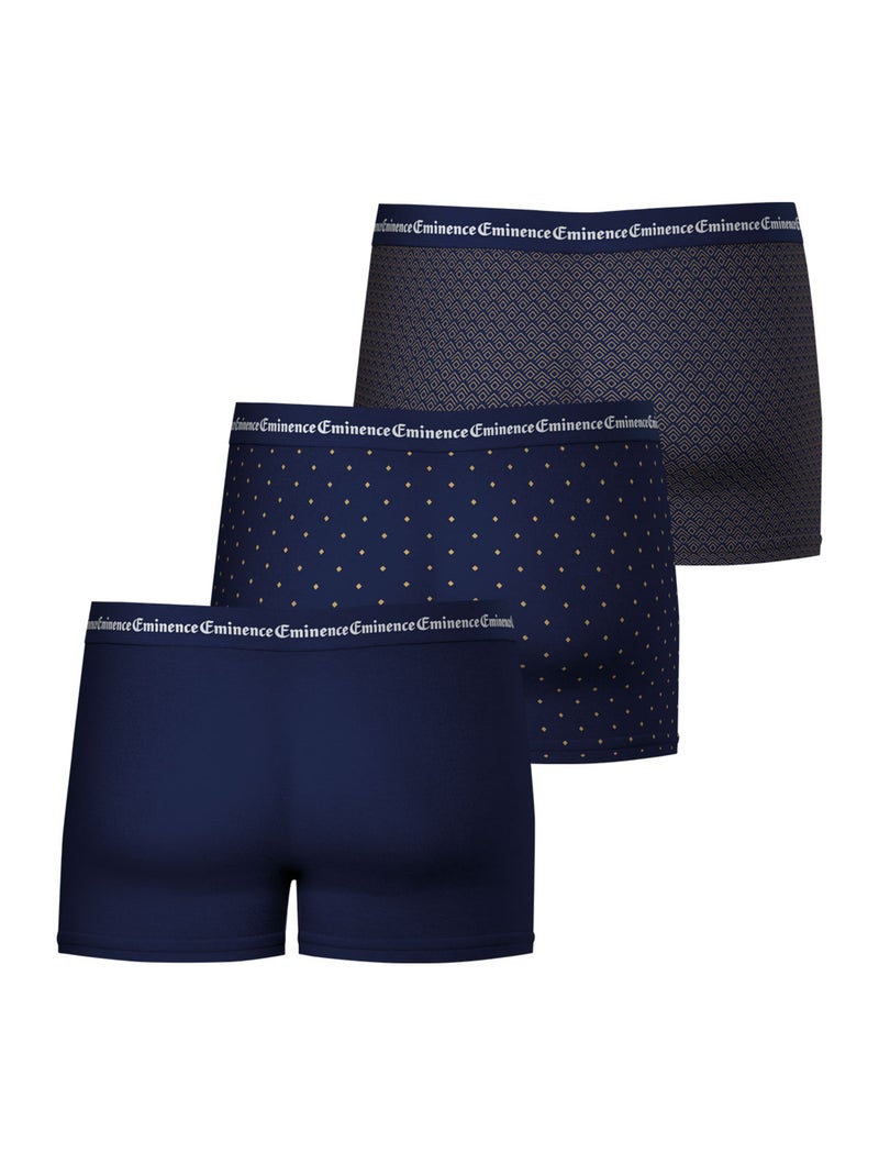 Lot de 3 boxers homme signature eminence Bleu - Kiabi