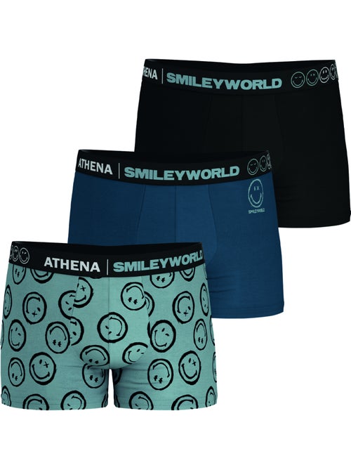 Lot de 3 boxers homme smileyworld® i athena - Kiabi Lot de 3 boxers homme smileyworld® i athena - Kiabi