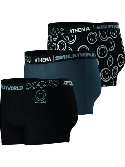 Lot de 3 boxers homme smileyworld® i athena - Kiabi Lot de 3 boxers homme smileyworld® i athena - Kiabi