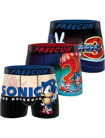 Lot de 3 boxers homme sonic freegun