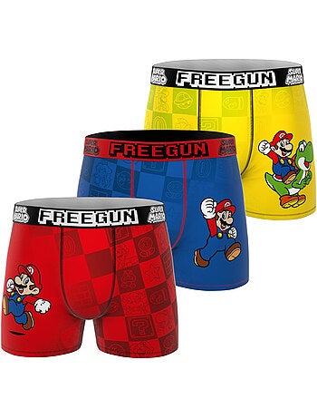 Lot de 3 boxers homme super mario bros freegun