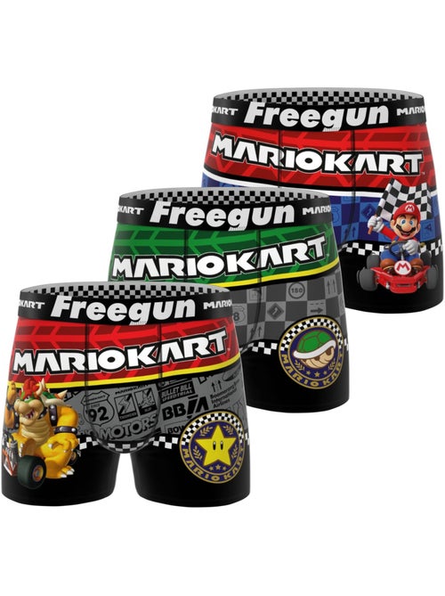 Lot de 3 boxers homme super mario kart freegun - Kiabi Lot de 3 boxers homme super mario kart freegun - Kiabi
