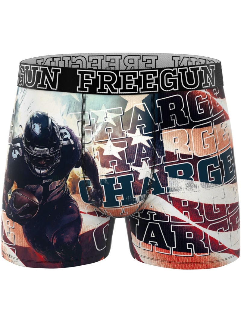 Lot de 3 boxers homme this is america freegun Rouge - Kiabi