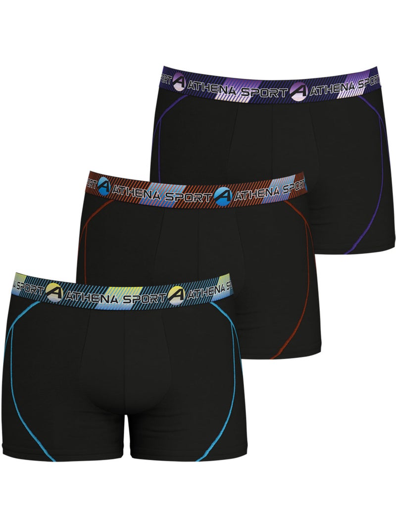 Lot de 3 boxers homme training dry athena Noir - Kiabi