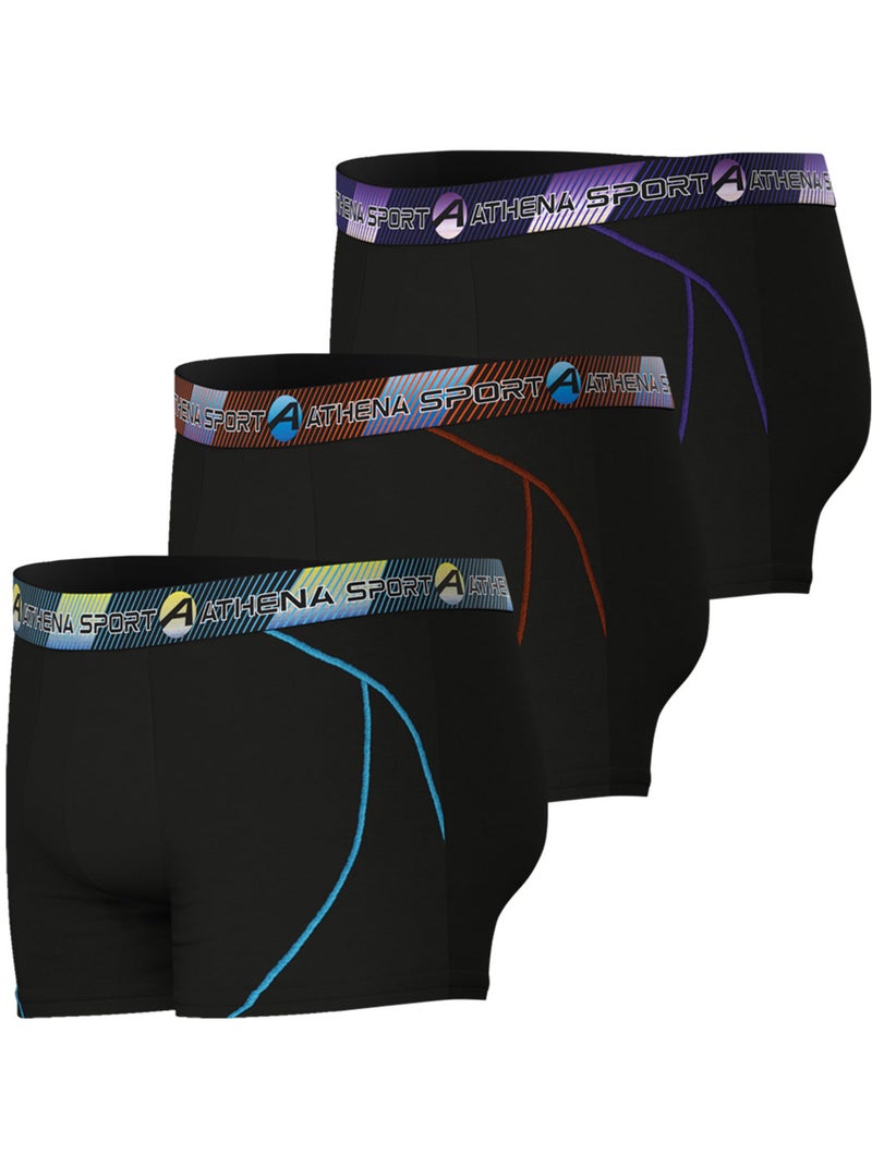 Lot de 3 boxers homme training dry athena Noir - Kiabi