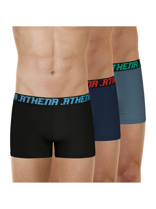 Lot de 3 boxers homme trio essentiel athena - Kiabi Lot de 3 boxers homme trio essentiel athena - Kiabi