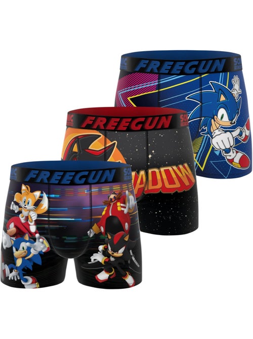 Lot de 3 boxers junior sonic freegun - Kiabi