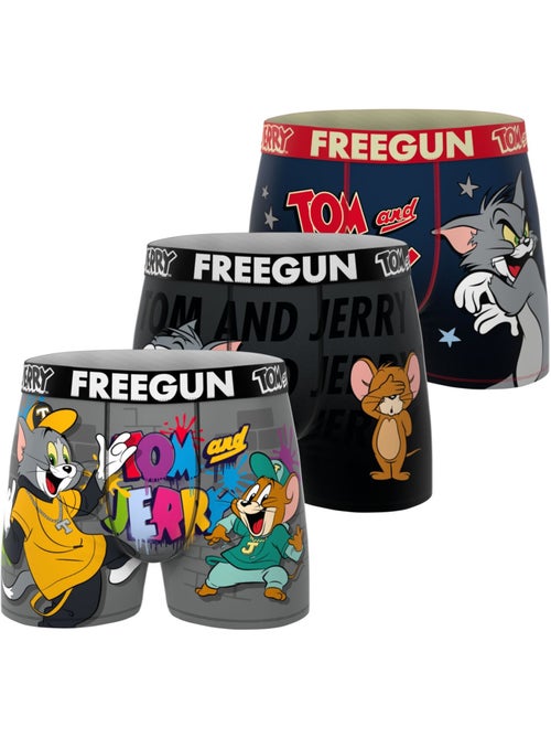 Lot de 3 boxers junior tom and jerry freegun - Kiabi