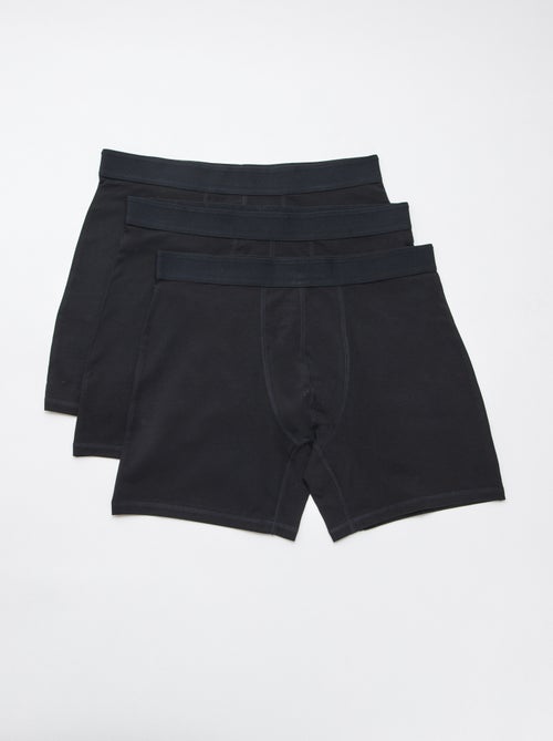 Lot de 3 boxers longs stretchs - Kiabi
