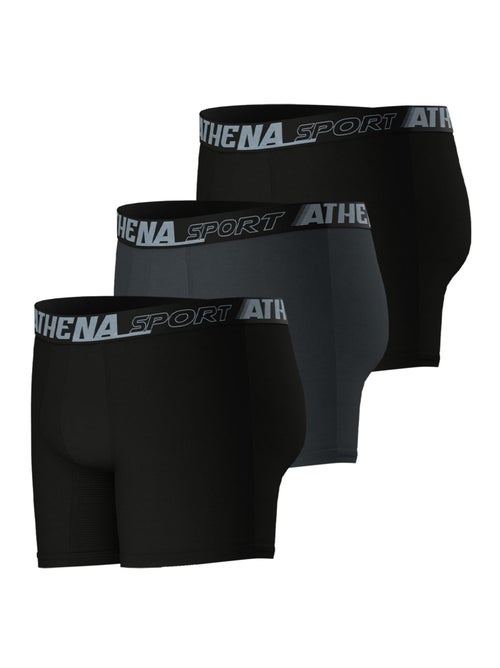 Lot de 3 boxers mi-longs homme sport air fit athena - Kiabi Lot de 3 boxers mi-longs homme sport air fit athena - Kiabi