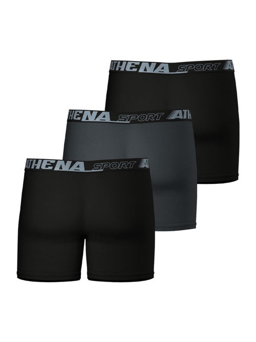 Lot de 3 boxers mi-longs homme sport air fit athena - Kiabi Lot de 3 boxers mi-longs homme sport air fit athena - Kiabi