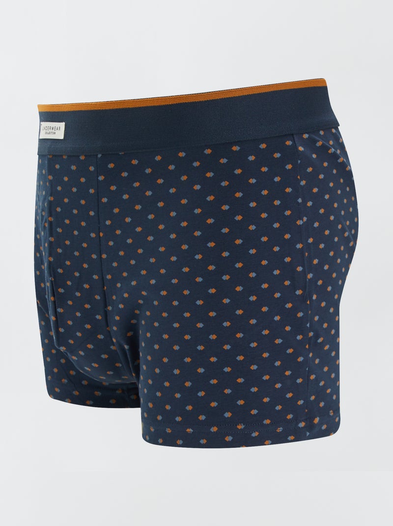 Lot de 3 boxers Moutarde/Marine - Kiabi