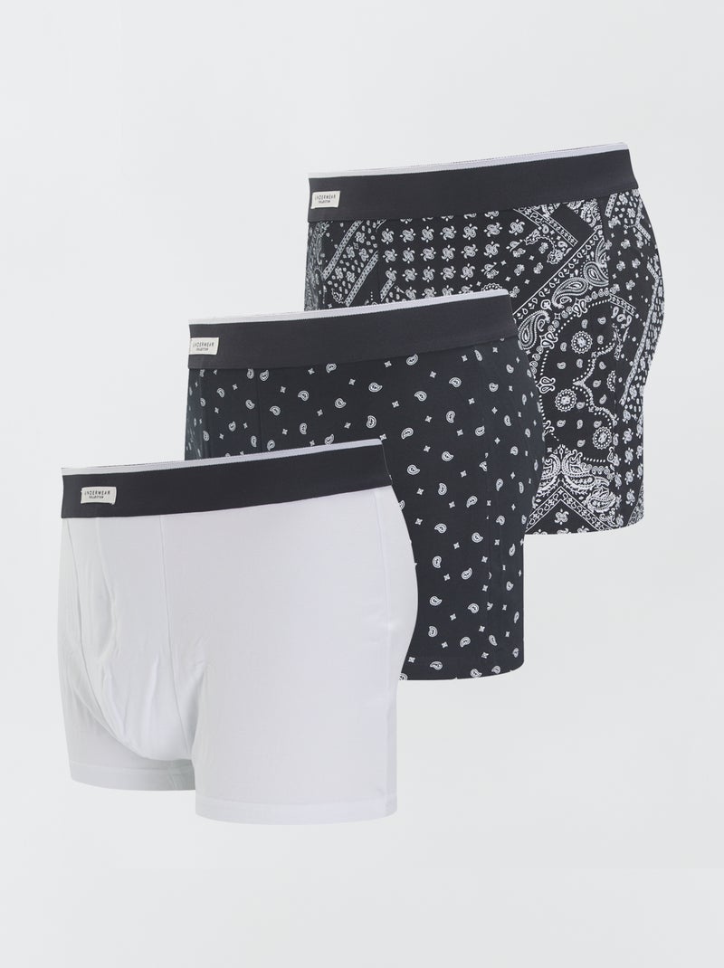 Lot de 3 boxers Noir - Kiabi
