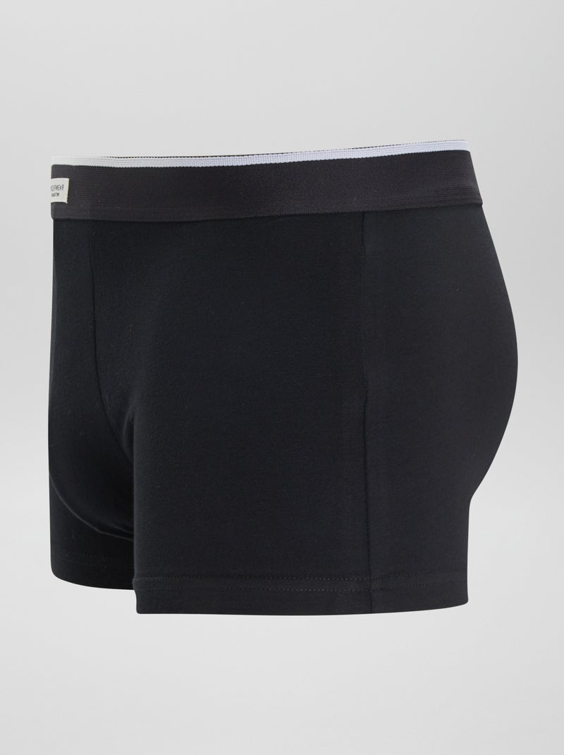 Lot de 3 boxers pour homme en maille fantaisie Blanc/noir - Kiabi
