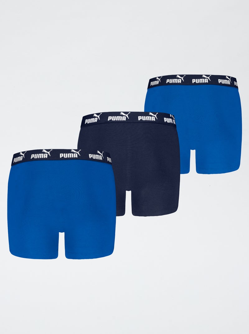 Lot de 3 boxers 'Puma' Bleu - Kiabi